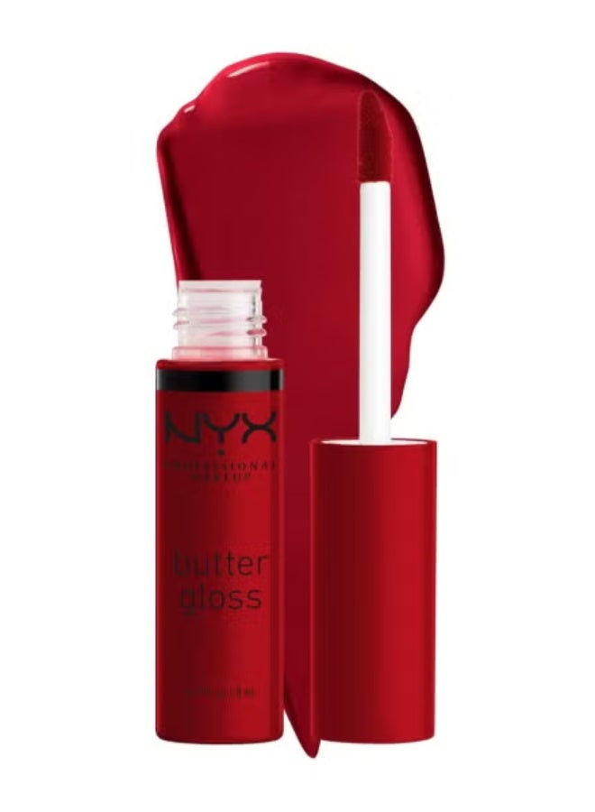 NYX PROFESSIONAL MAKEUP NYX Butter Gloss Non-Sticky Up Gloss – Rocky Road is a smooth, lightweight lip gloss designed to provide a glossy, luscious finish without stickiness. Its creamy formula glides effortlessly onto the lips, delivering rich color and shine while keeping lips comfortable and hydrated. Perfect for daily wear or to enhance any makeup look with a subtle, eye-catching glow. - Image 1